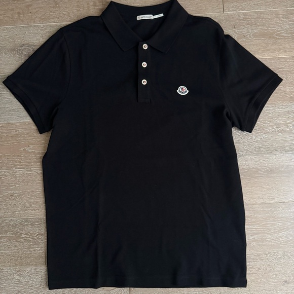 NEW Moncler Logo Patch Cotton Polo Shirt - Picture 3 of 14